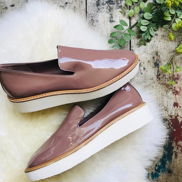 VINCE blush platform loafers Sz 7.5 women’s NEW